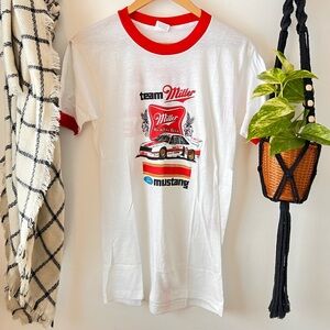 Vintage 80s Miller Racing Ringer Tee